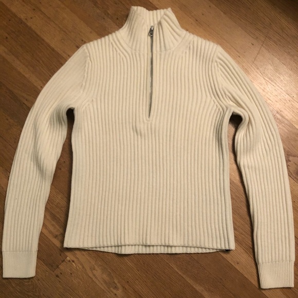 White quarter zip sweater - Picture 3 of 4